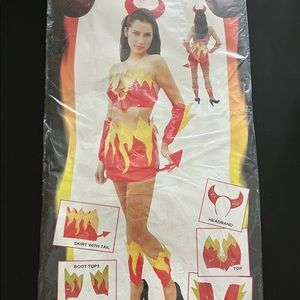 Sexy devil Halloween costume and accessories